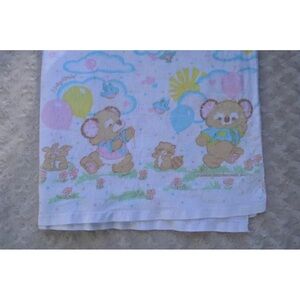 Vintage Kirby Koala Bear Baby Receiving Blanket Flannel Gibson Greeting Cards